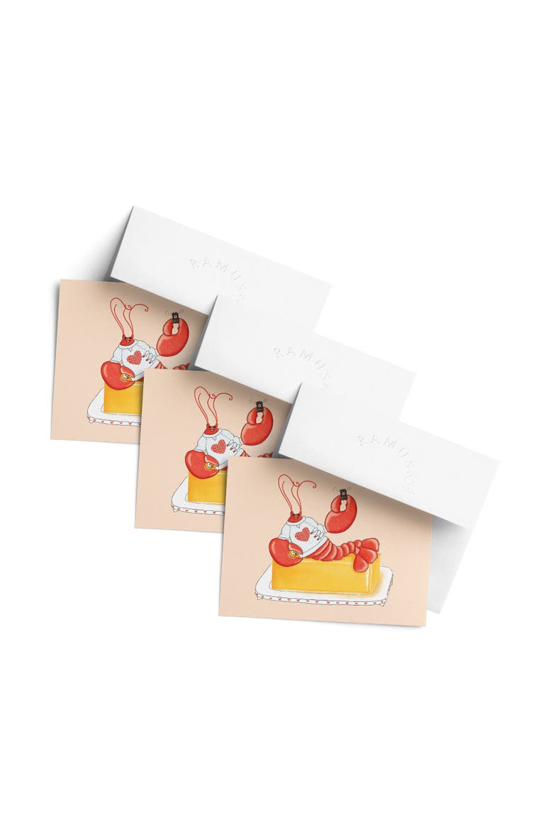 Valentine's Day Friendship Greeting Card Pack Sets, 'Lobster Buttah Call', Main, color, Multi-Pack