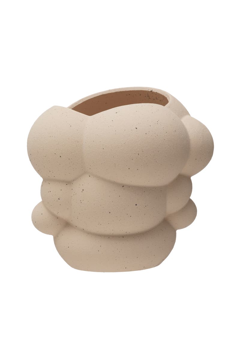 Storied Home Stoneware Organic Shaped Vase, Main, color, Cream