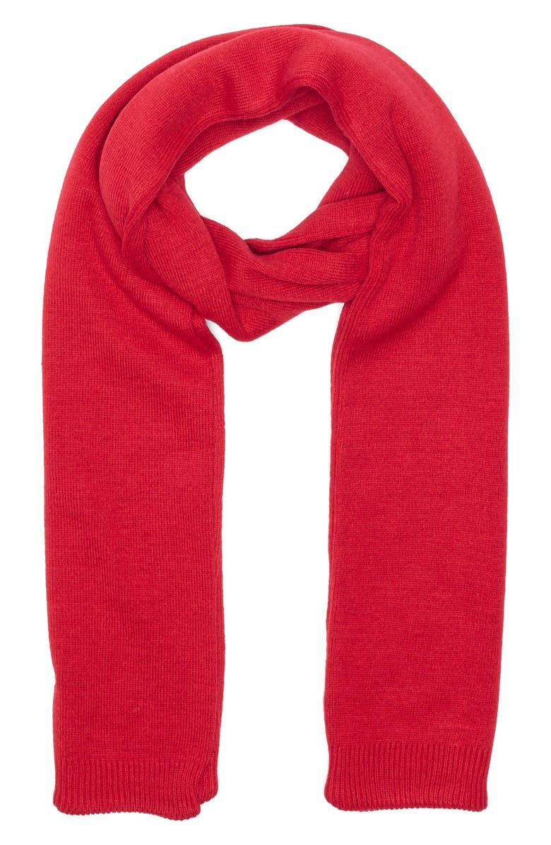 Tommy Hilfiger Flag Embroidery Scarf, Main, color, Primary Red