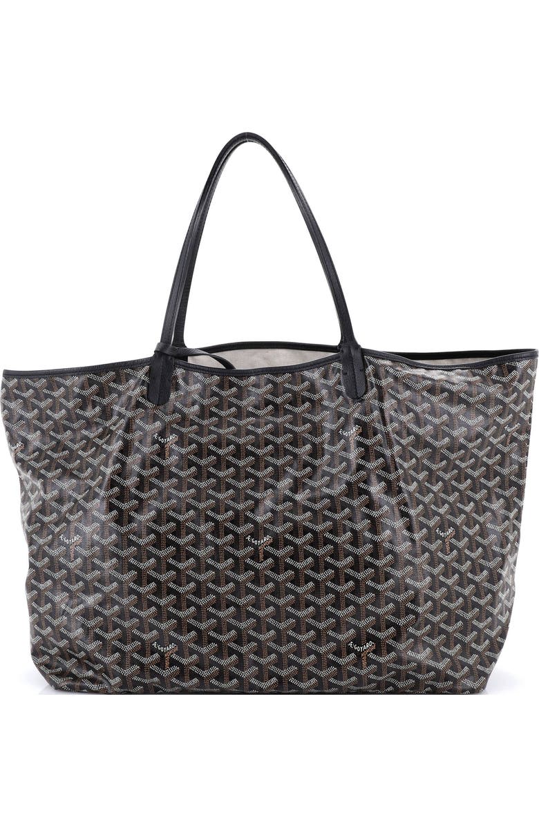 Pre-Owned Goyard Saint Louis Tote Coated Canvas GM, Main, color, Black
