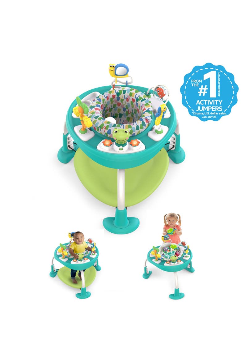 Bounce Bounce Baby 2-in-1 Activity Center Jumper & Table, Alternate, color, Green