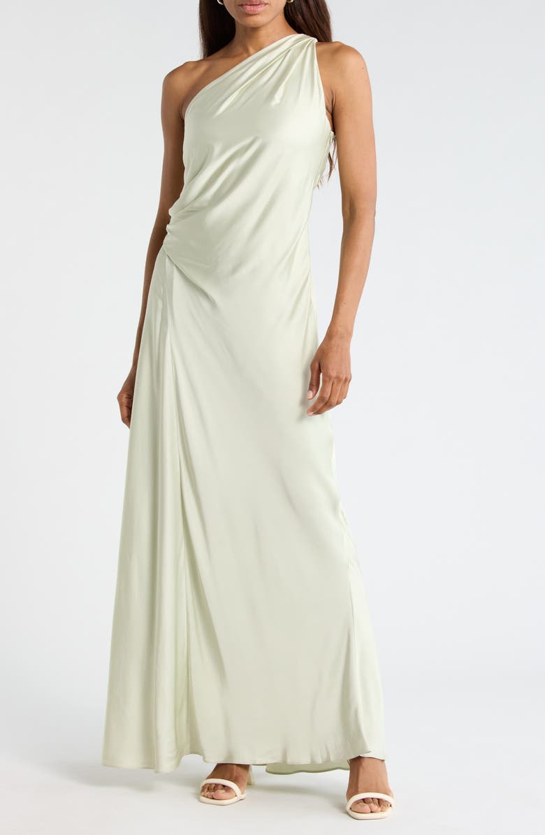 A.L.C. Aster One-Shoulder Gown, Main, color, Spearmint