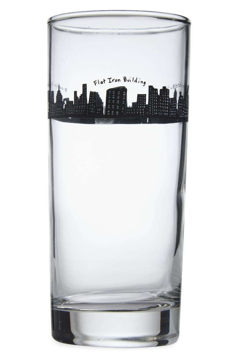 212 Skyline Highball Glass, Main, color, CLEAR/ BLACK