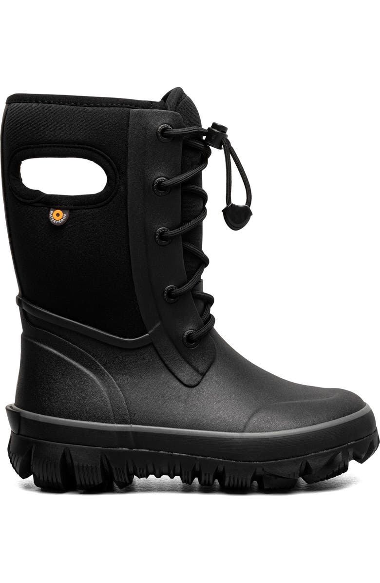 Bogs Kids' Arcata II Lace Up Waterproof Boot, Alternate, color, Black