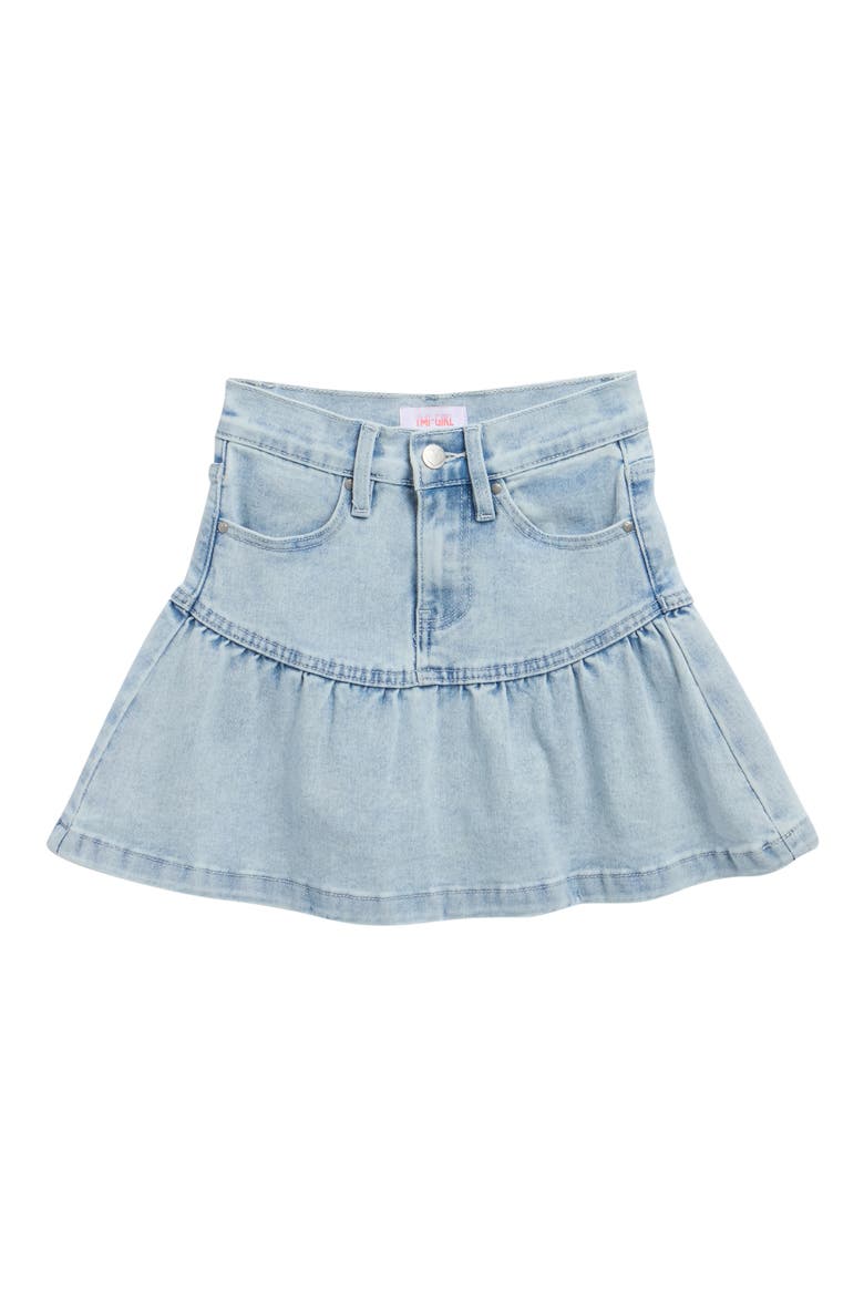 Kids' Ruffle Denim Skirt, Main, color, LIGHT BLUE