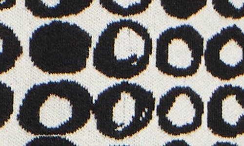 Apny Abstract Dot Sweater Coat In Black