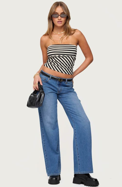 Edikted Betsana Stripe Crop Tube Top In Multi