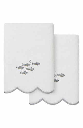 2-Piece Fish School Turkish Cotton Hand Towel Set