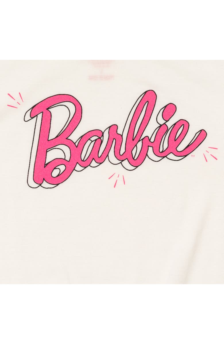 Barbie T-Shirt & Bike Shorts Set, Alternate, color, Pink / White