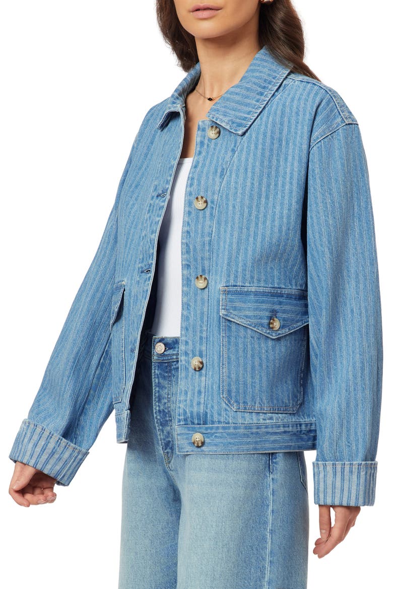 Stripe Denim Chore Jacket, Alternate, color, SAG HARBOR