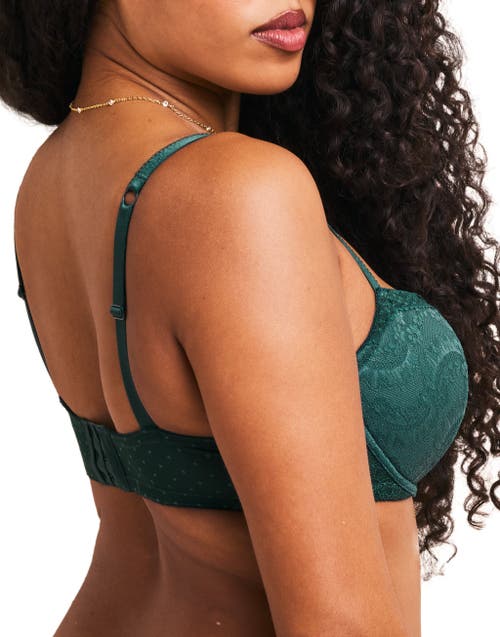 Adore Me Lucie Contour Balconette Bra In Dark Green