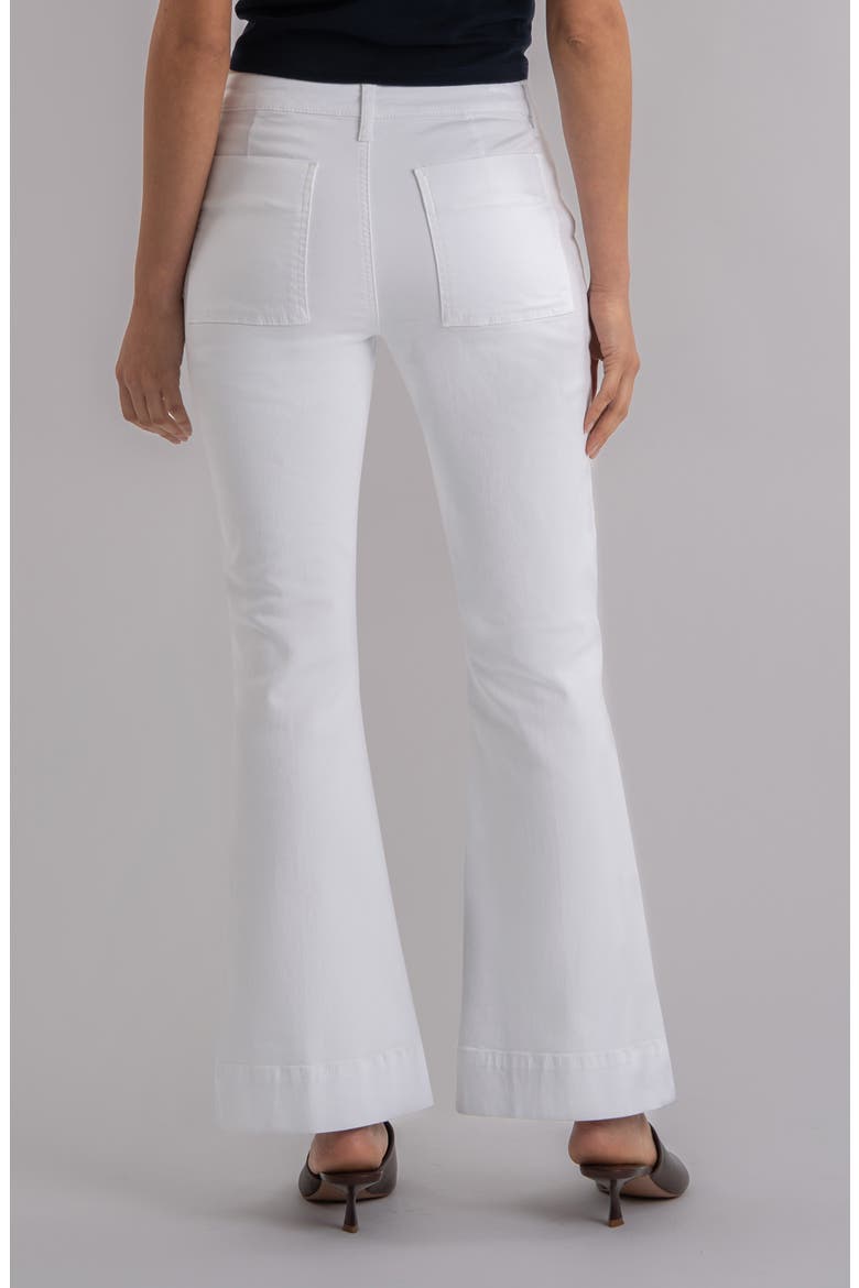 Stella High Waist Flare Pants, Alternate, color, OPTIC WHITE