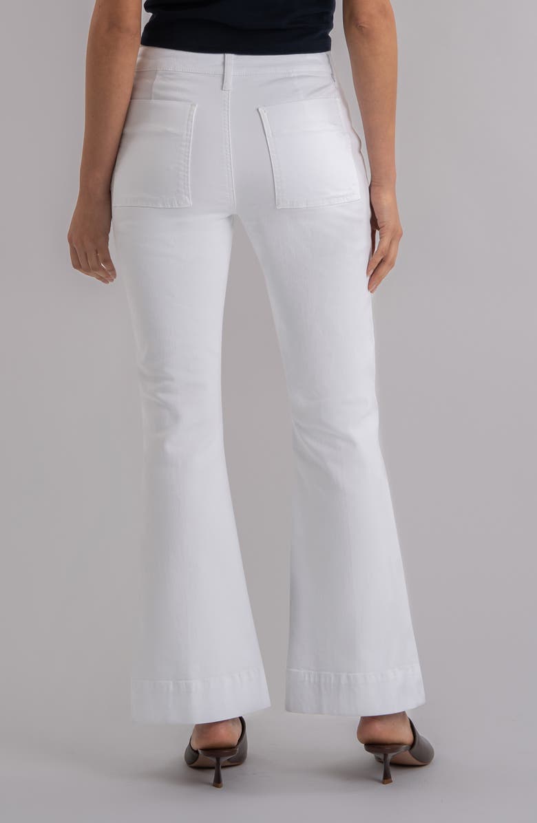 KUT from the Kloth Stella High Waist Flare Pants, Alternate, color, Optic White