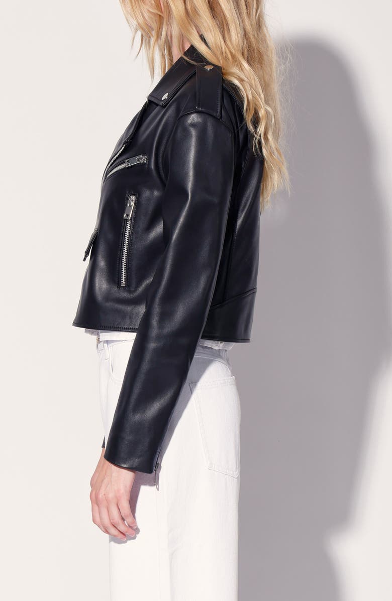Walter Baker Louie Leather Crop Moto Jacket, Alternate, color, 