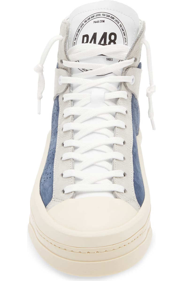 P448 Rail High Top Sneaker, Alternate, color, Whi-Gumnavy