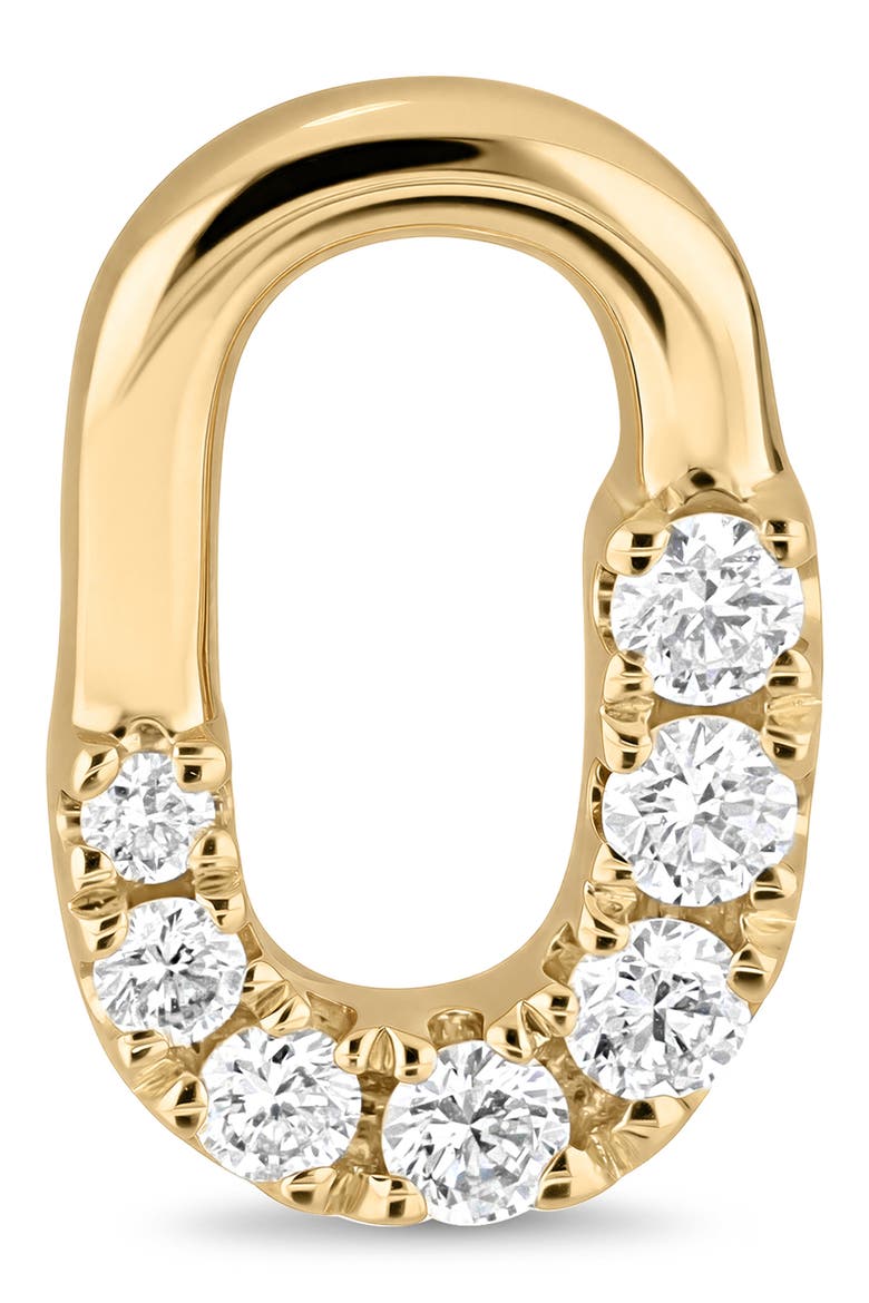 18K Gold Varda Diamond Link Stud Earrings, Alternate, color, 18K YELLOW GOLD/ DIAMOND