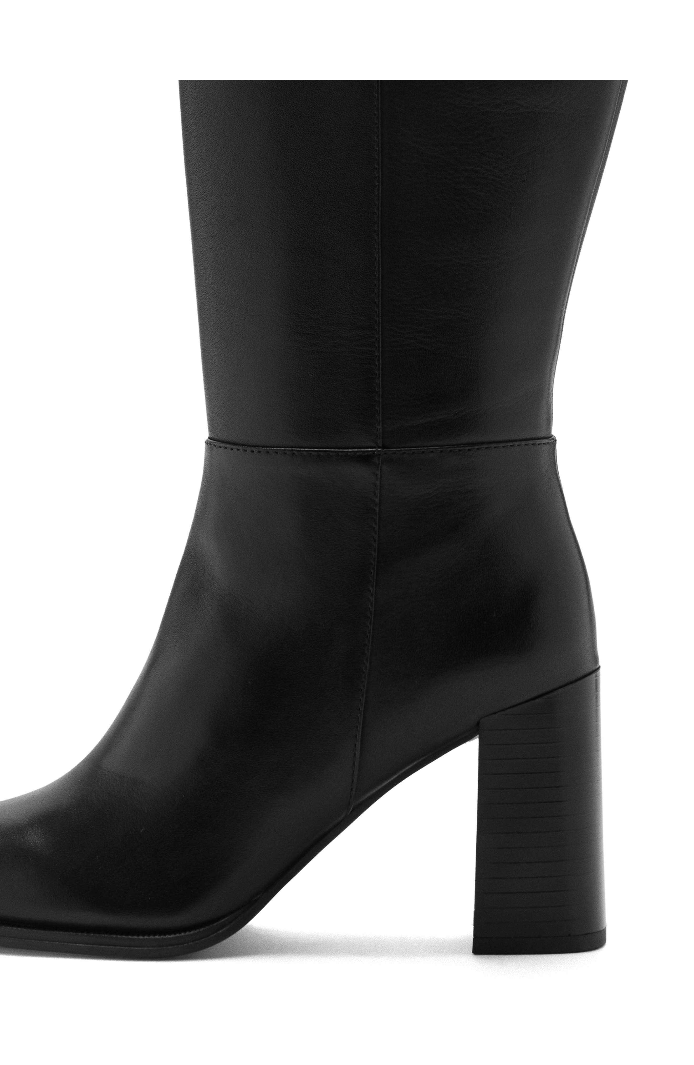 MANGO Knee High Boot, Alternate, color, Black