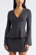 Open Edit Softluxe Ribbed Waist Cardigan