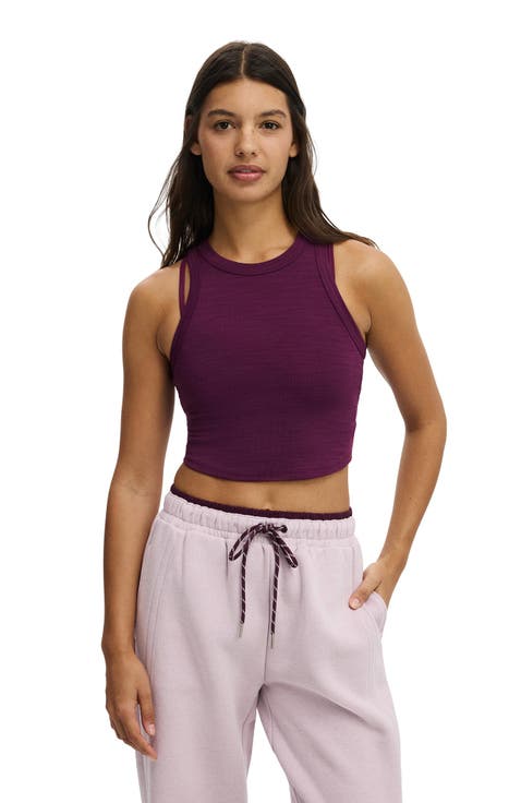 Women's Active Rib Curved Hem Tank