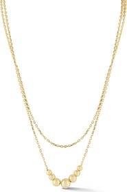 GLAZE JEWELRY Sterling Silver Double Layer Necklace