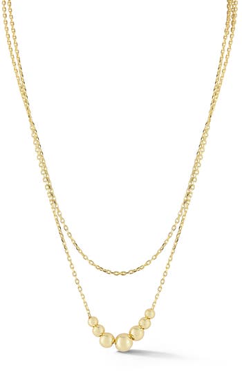Glaze Jewelry Sterling Silver Double Layer Necklace In Gold