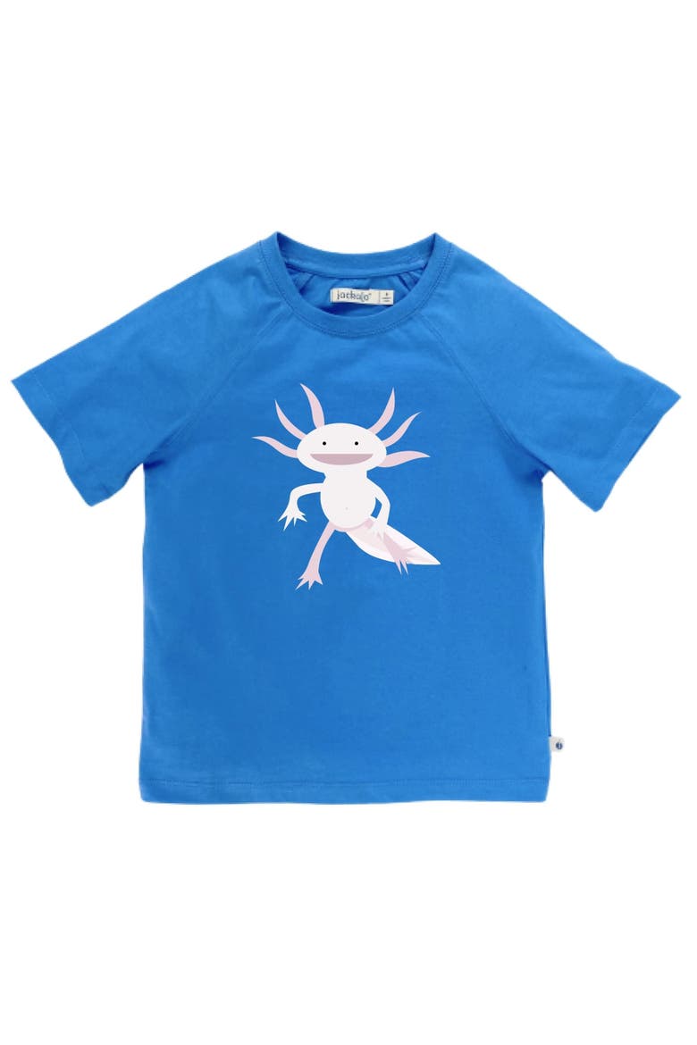 Kids' Organic Cotton Axolotl Graphic T-Shirt, Main, color, Blue