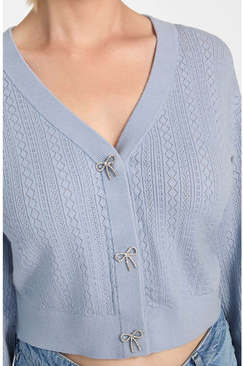 Lyla Pointelle Crop Cardigan, Alternate, color, NIMBUS BLUE