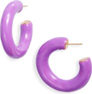 SHYMI Large Enamel Tube Hoop Earrings