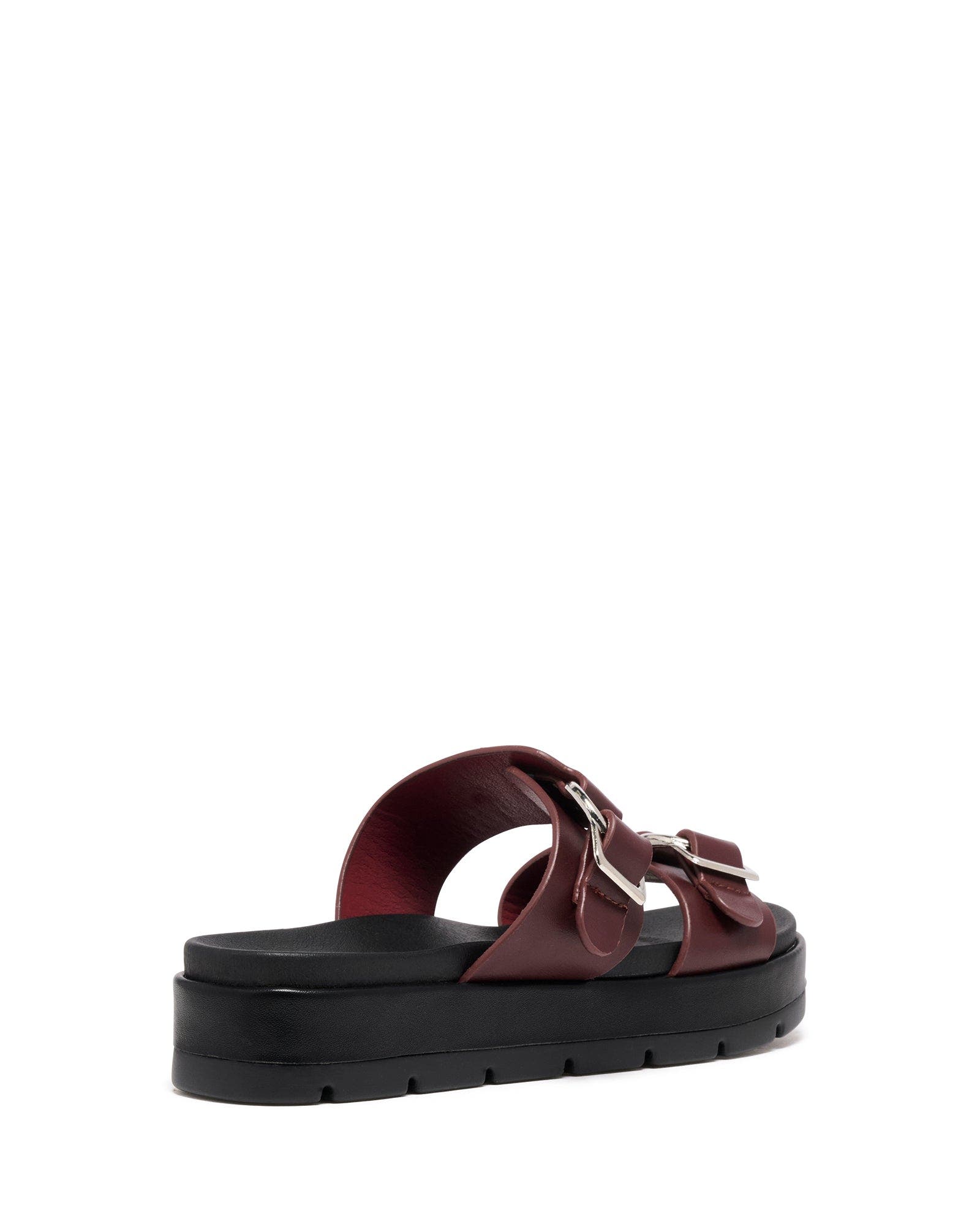 Litmus Open Round Toe Sandal, Alternate, color, Bordeaux Pu