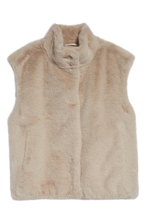 Herno Faux Fux Vest In Neutral