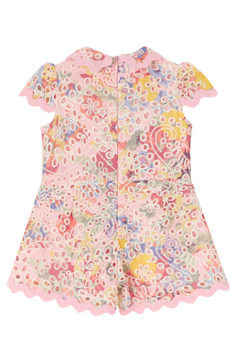 Marlo Kids Alanna Embroidered Romper, Alternate, color, Floral