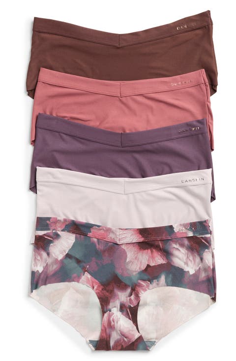 Pack of Five Brushed Boyshorts