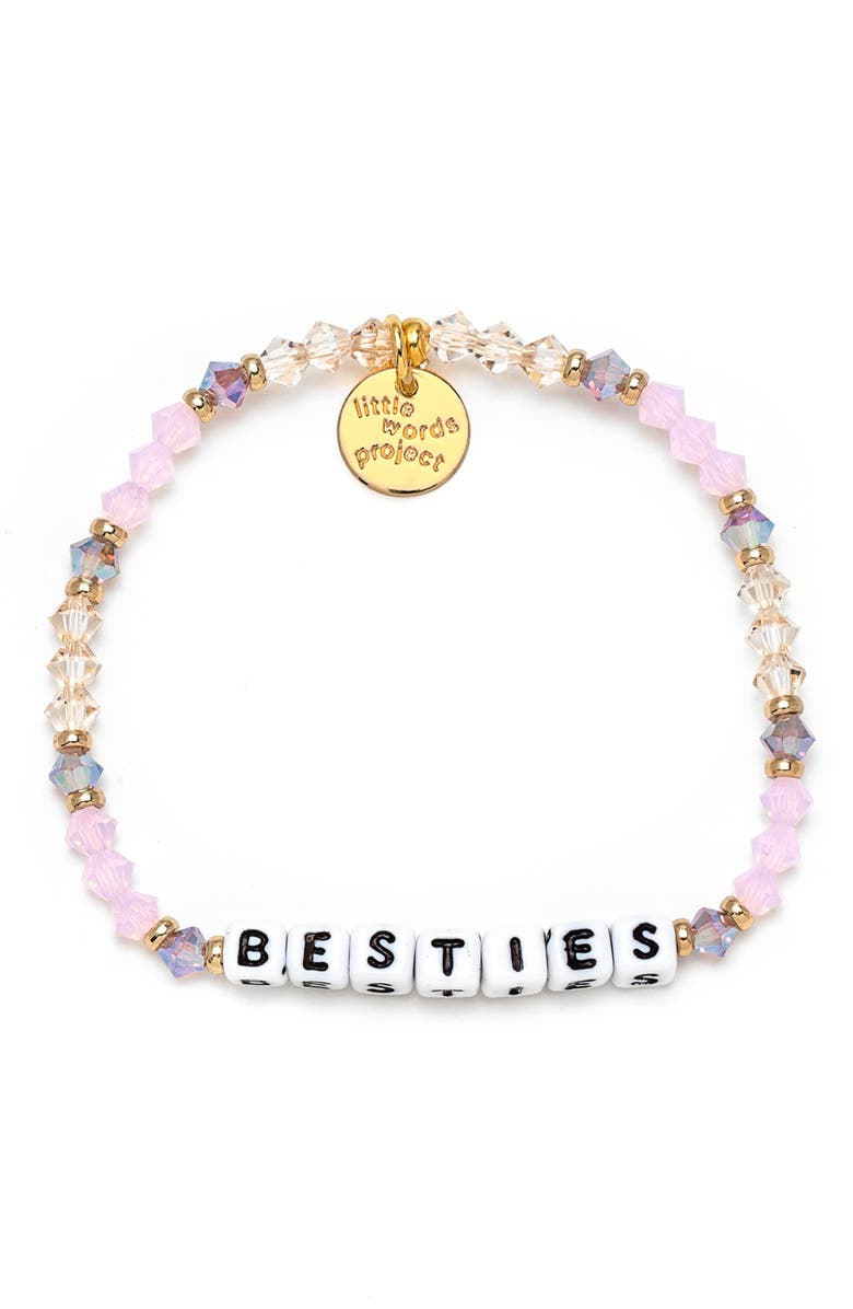 Little Words Project Besties Stretch Bracelet, Main, color, Blush-Lilac