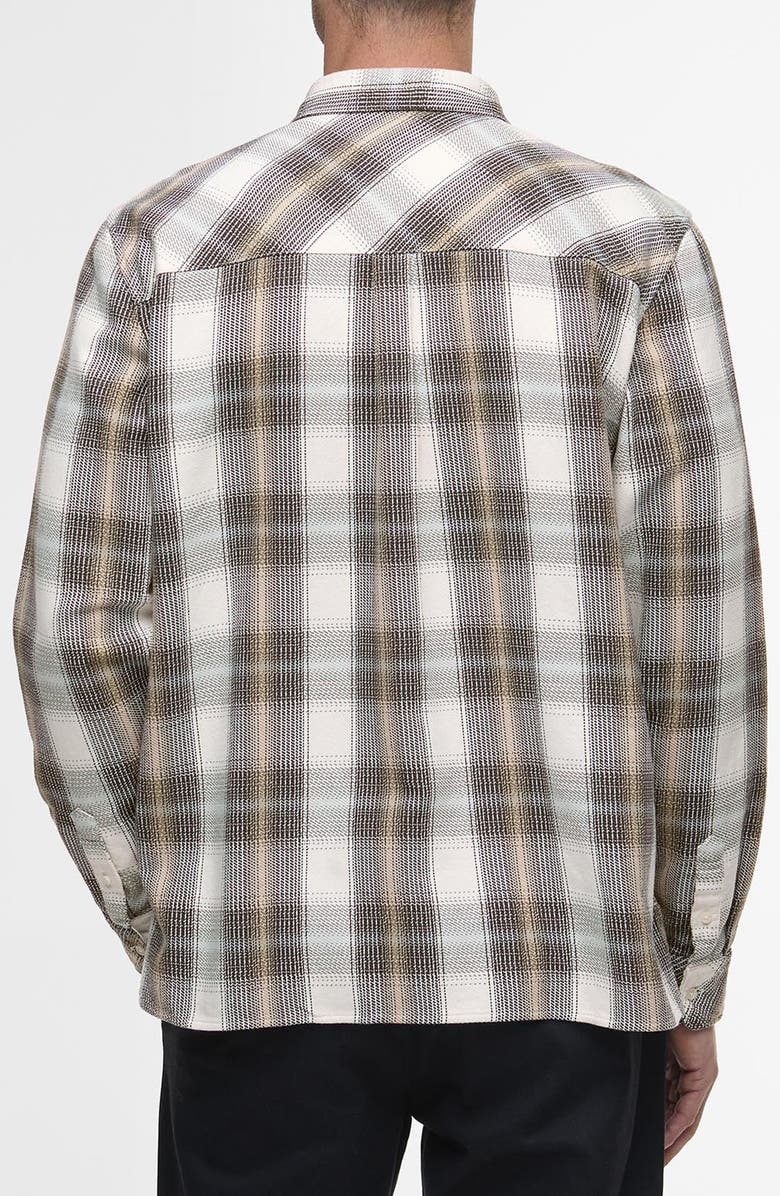 Barbour Hawthorn Plaid Brushed Cotton Button-Up Shirt, Alternate, color, Whisper White