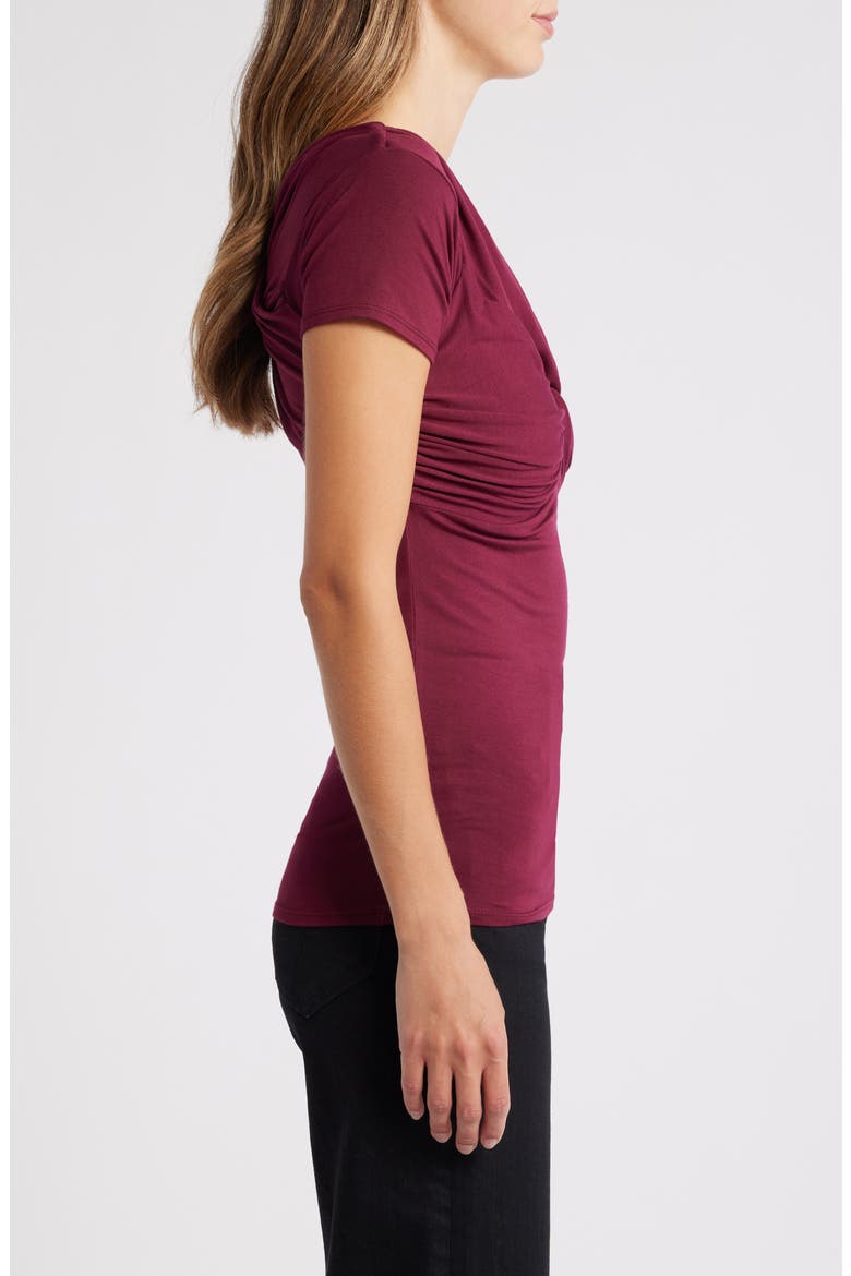 Twist Detail Stretch Detail Top, Alternate, color, BURGUNDY