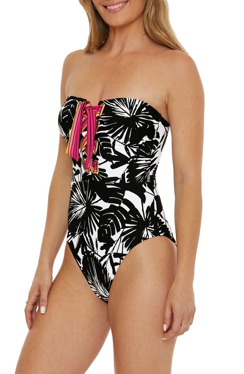 Trina Turk Lennox Bandeau One-Piece Swimsuit, Alternate, color, 