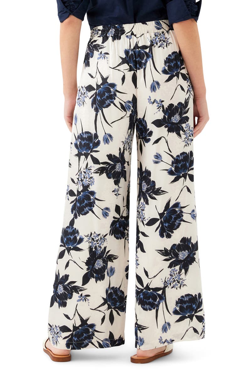 Karen Kane Floral Satin Wide Leg Pants, Alternate, color, Print