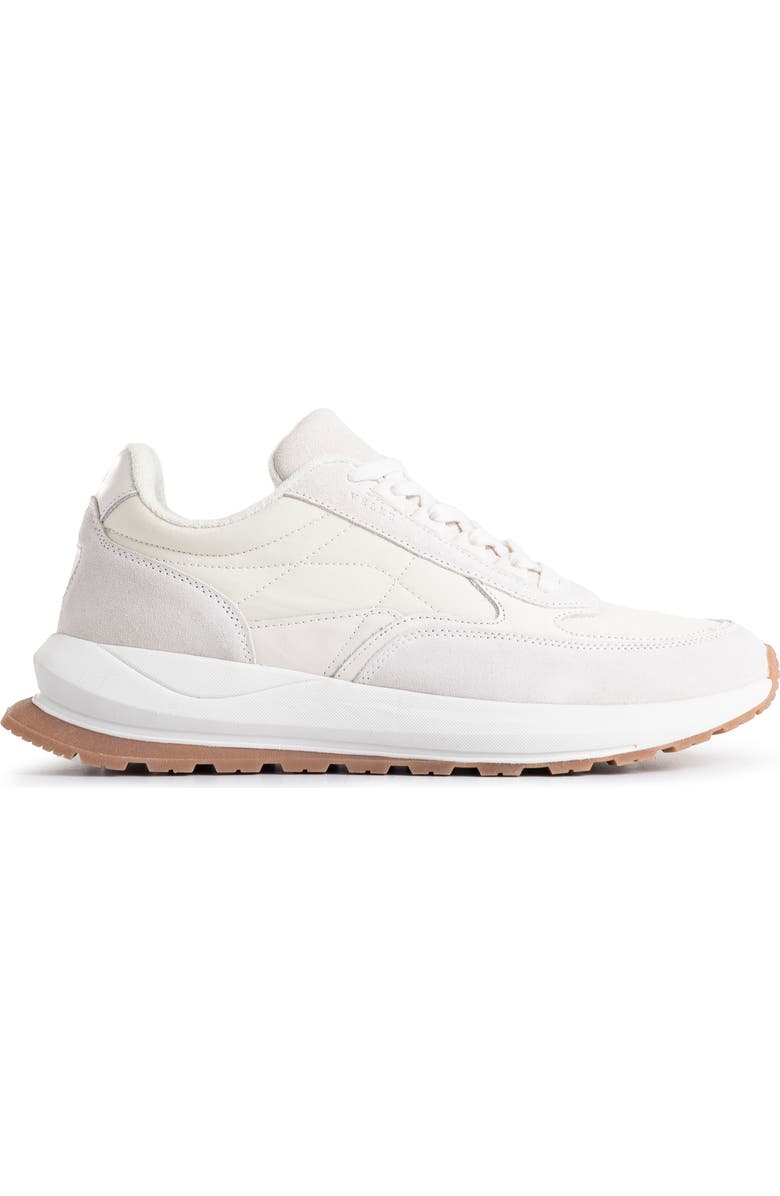 Velez Leather and Textile Sneakers Sporty Look, Main, color, White