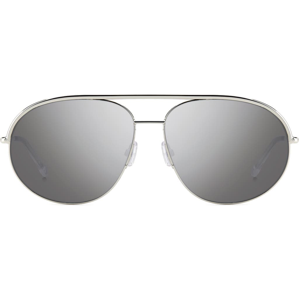 Isabel Marant The In Love Rectangle Sunglasses, 59mm In Palladium/silver Sp