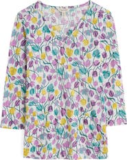 Seasalt Cornwall Gypsophilia Tulip Print Organic Cotton Top