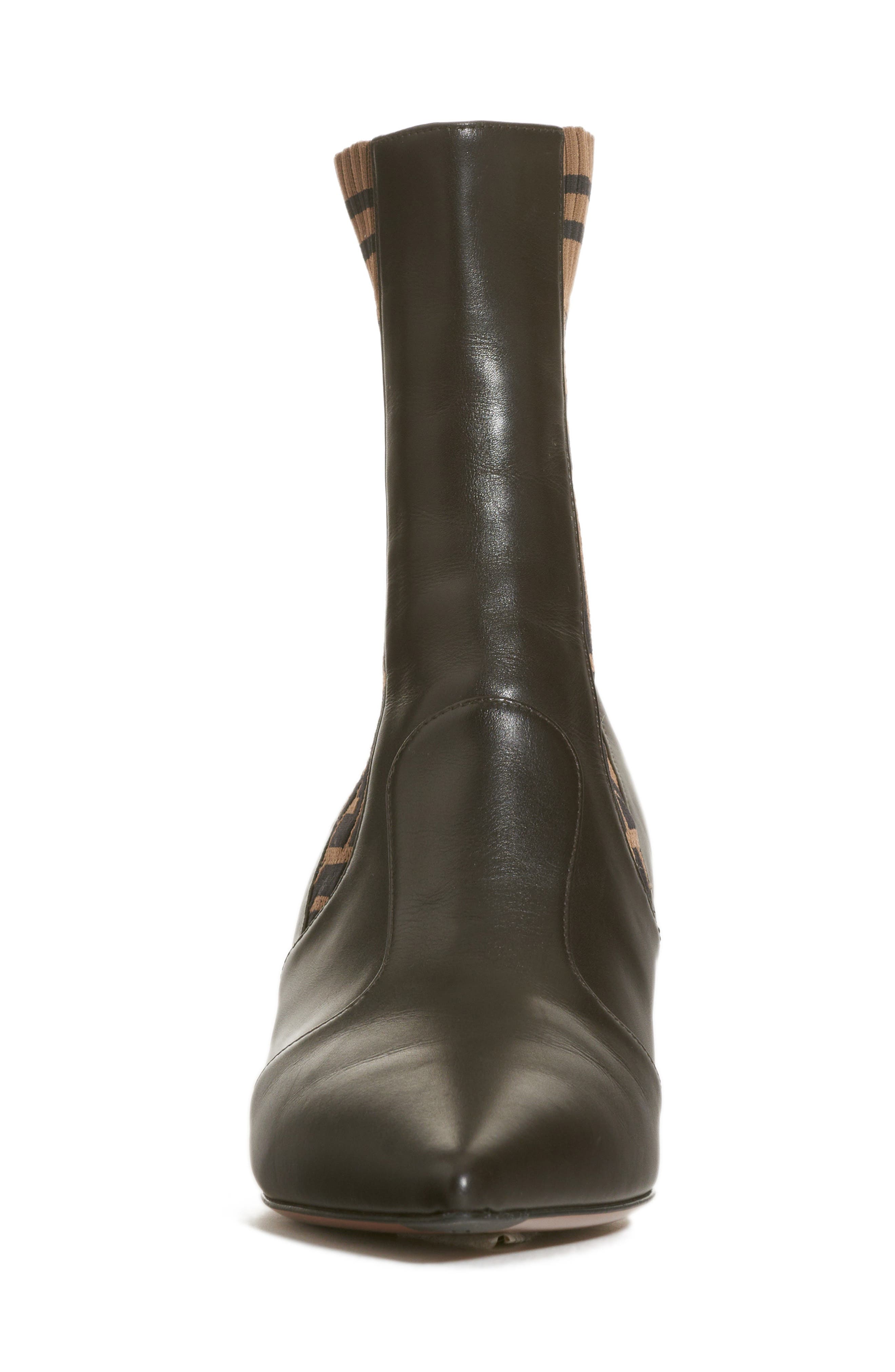 Fendi Rockoko Pointy Toe Bootie, Alternate, color, 