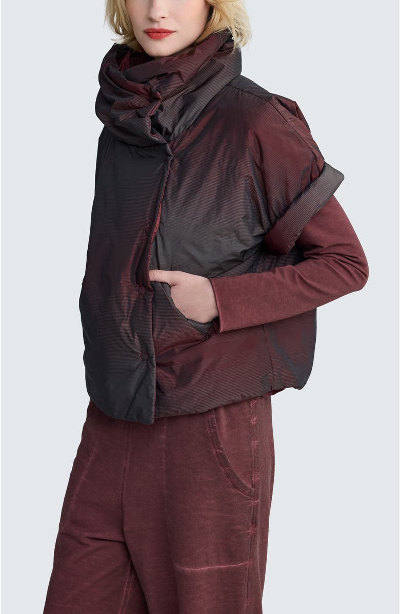 LUUKAA Stella Sculptural Cropped Jacket, Alternate, color, Mulberry