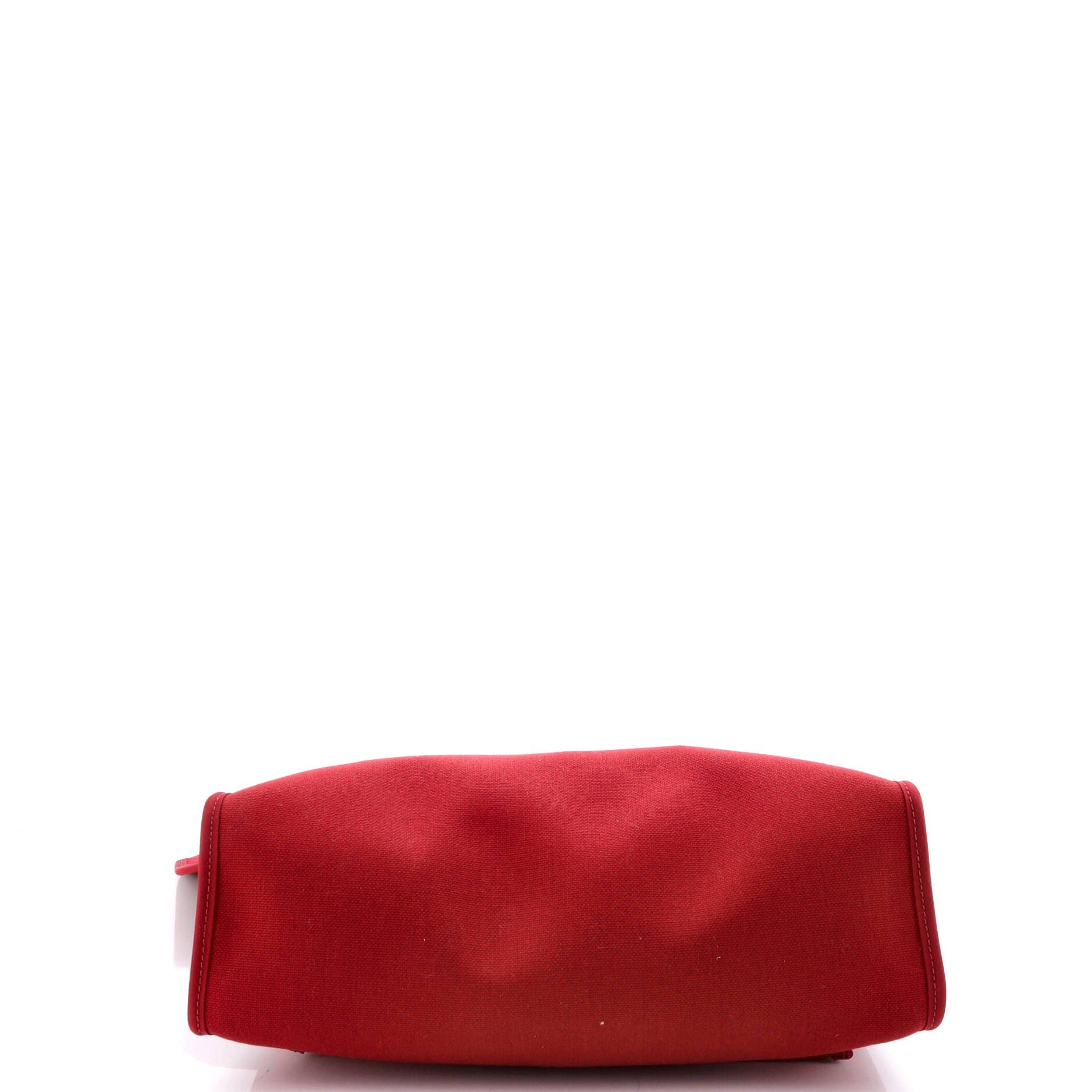 Pre-Owned Hermes Herbag Zip Leather and Toile 31, Alternate, color, Rouge Grenat