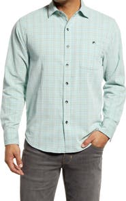 Tommy Bahama Coastline Corduroy Harbor Plaid Cotton Button-Up Shirt
