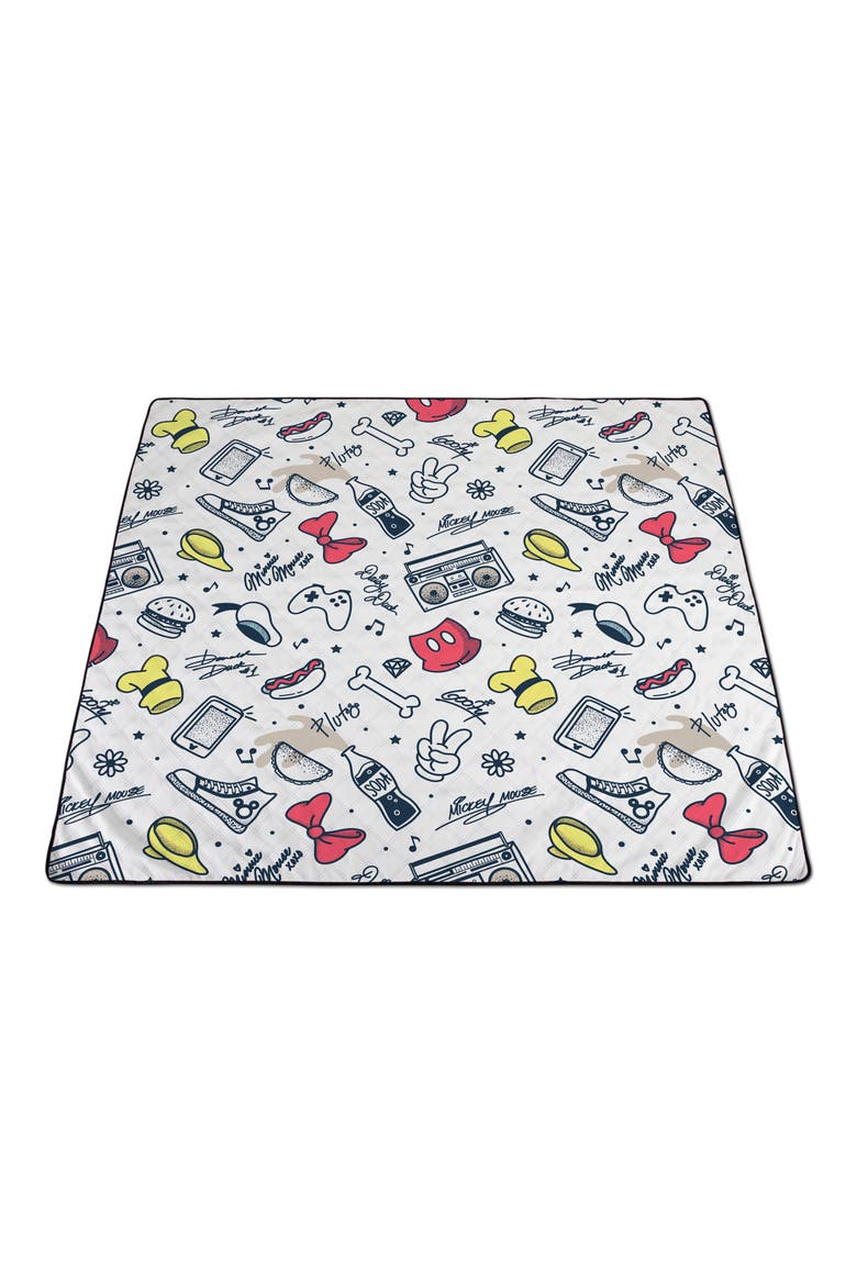 Mickey Mouse & Friends Polar Fleece Blanket Bag, Main, color, BLACK