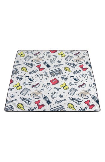 Picnic Time Mickey Mouse & Friends Polar Fleece Blanket Bag In Black