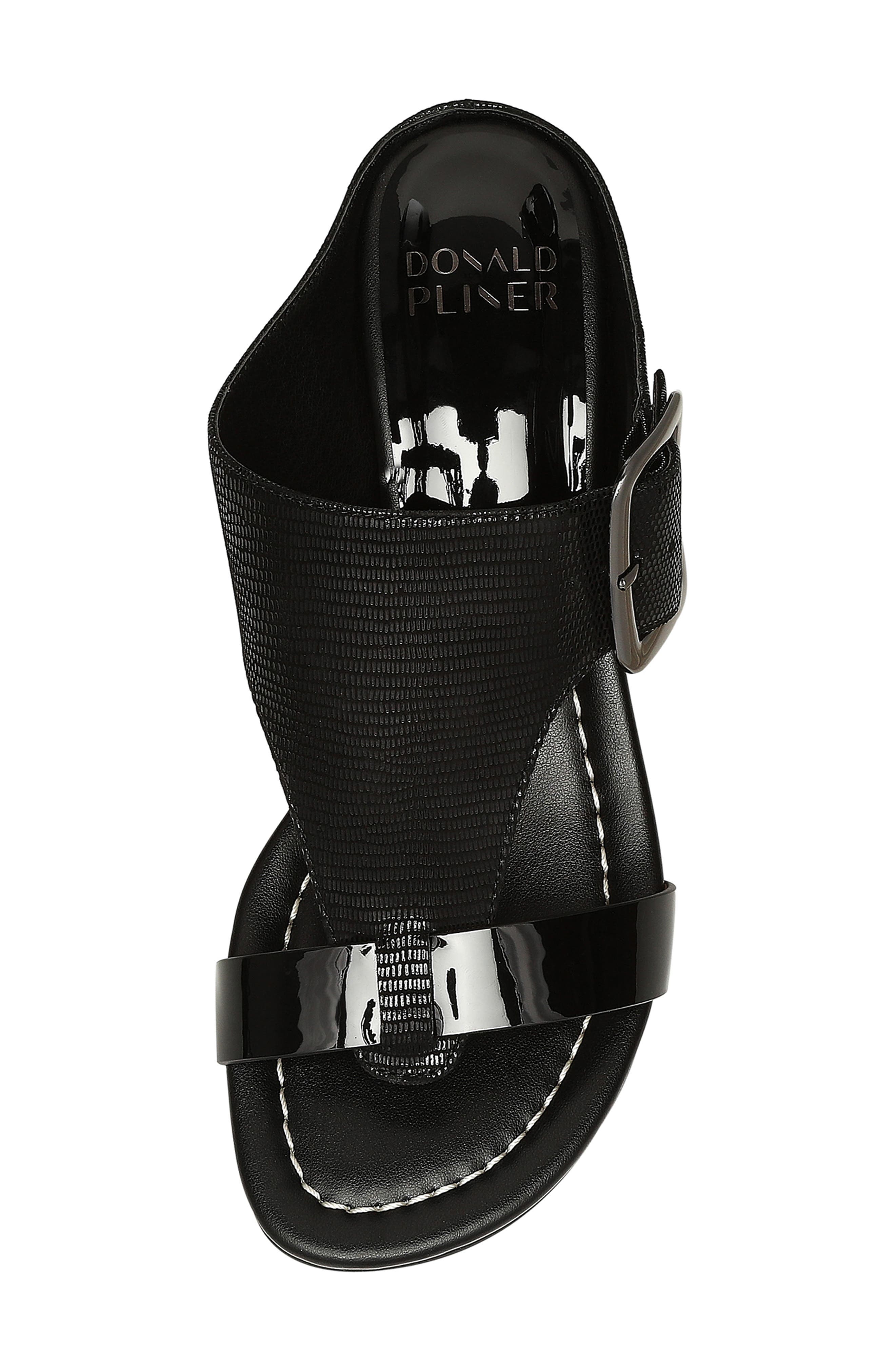 Donald Pliner Vine Buckled Wedge Sandal, Alternate, color, Black