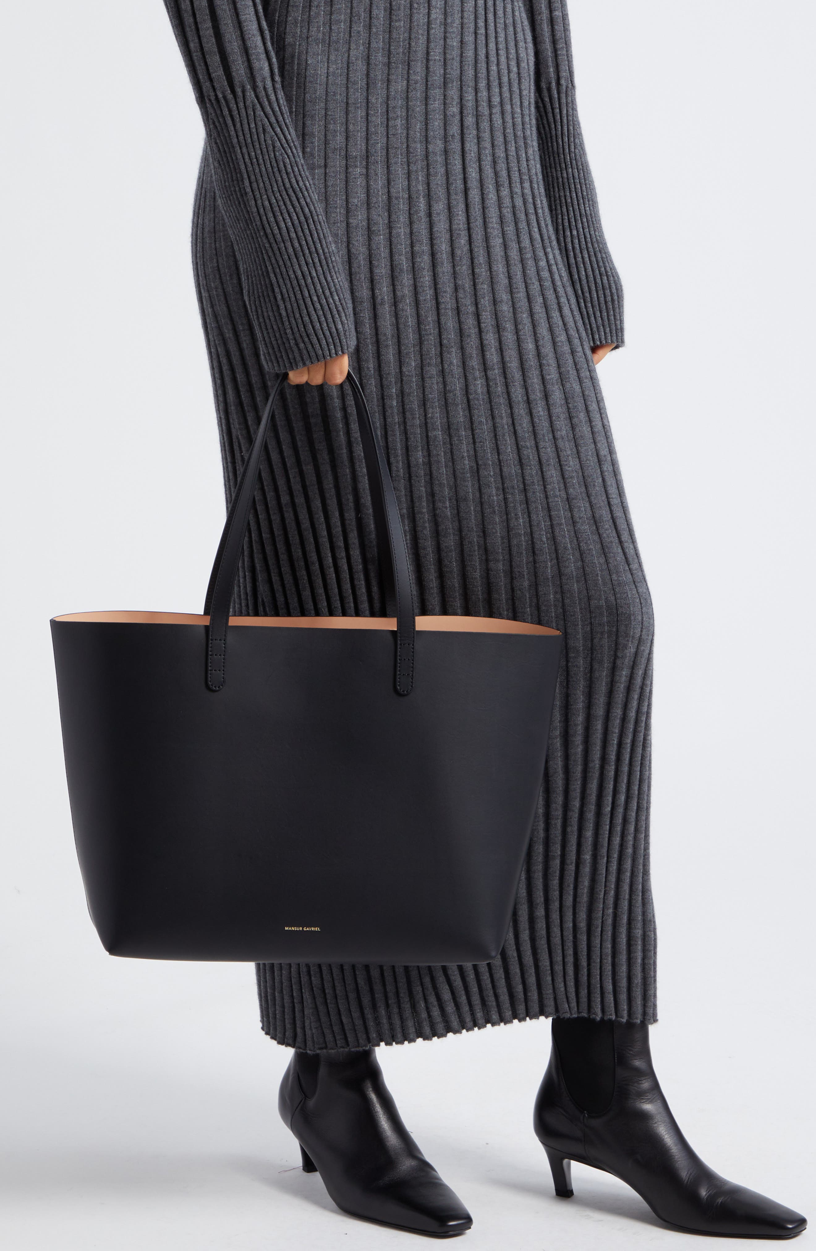 Mansur Gavriel Large Leather Tote, Alternate, color, 