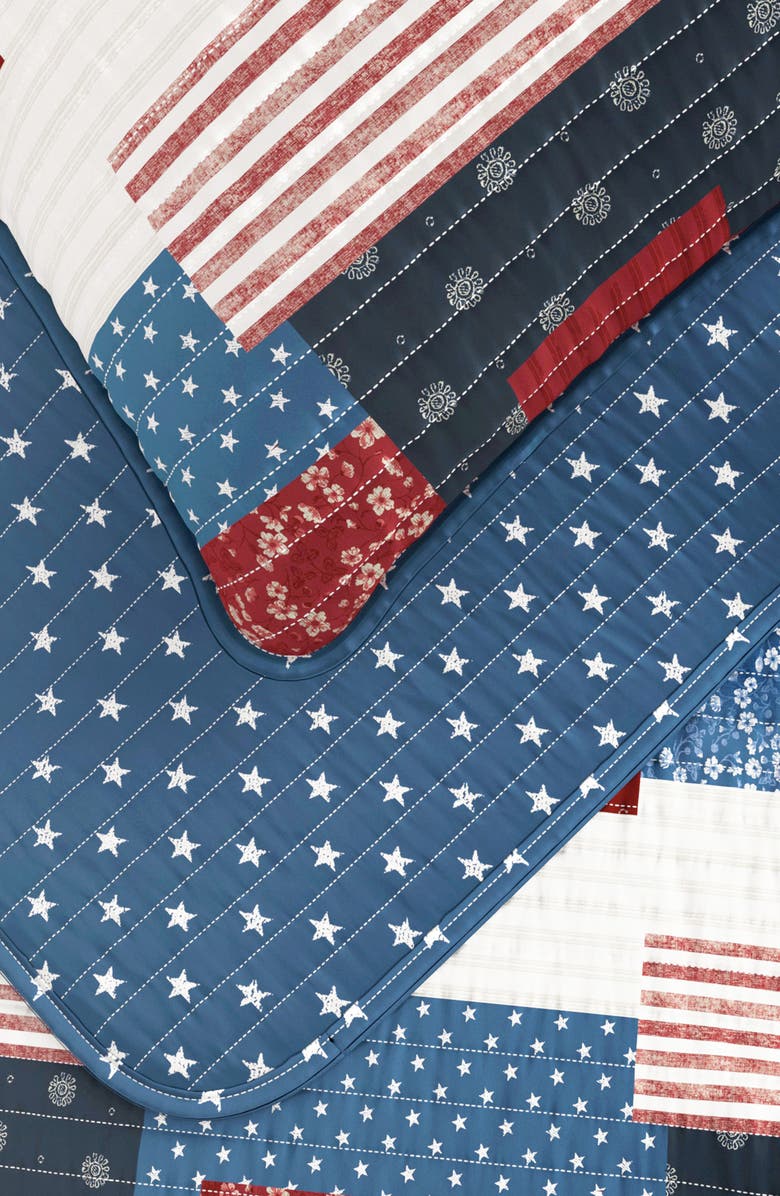 Woven & Weft Summer Lodge Reversible Quilt Set, Alternate, color, Americana Patchwork