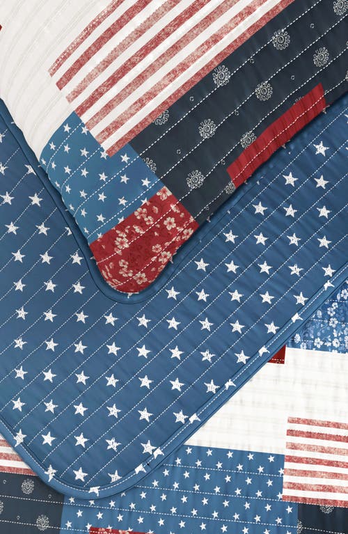 Woven & Weft Summer Lodge Reversible Quilt Set In Americana Patchwork